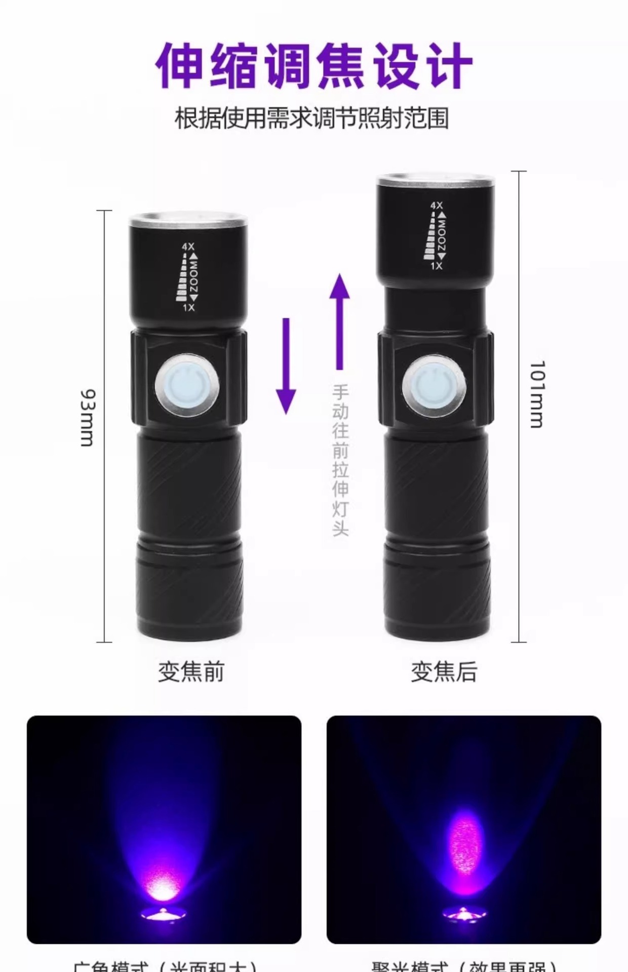 Deer Fairy Mobile Phone Repair Curing Lamp Purple Light Uv Anti-Counterfeiting Banknote Pen Fluorescent Agent Uv Curing Flashlight