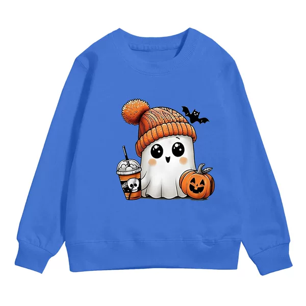 Europe and the United States cross-border for autumn and winter long sleeve cotton crew neck sweater men's and women's children's Halloween cartoon funny top
