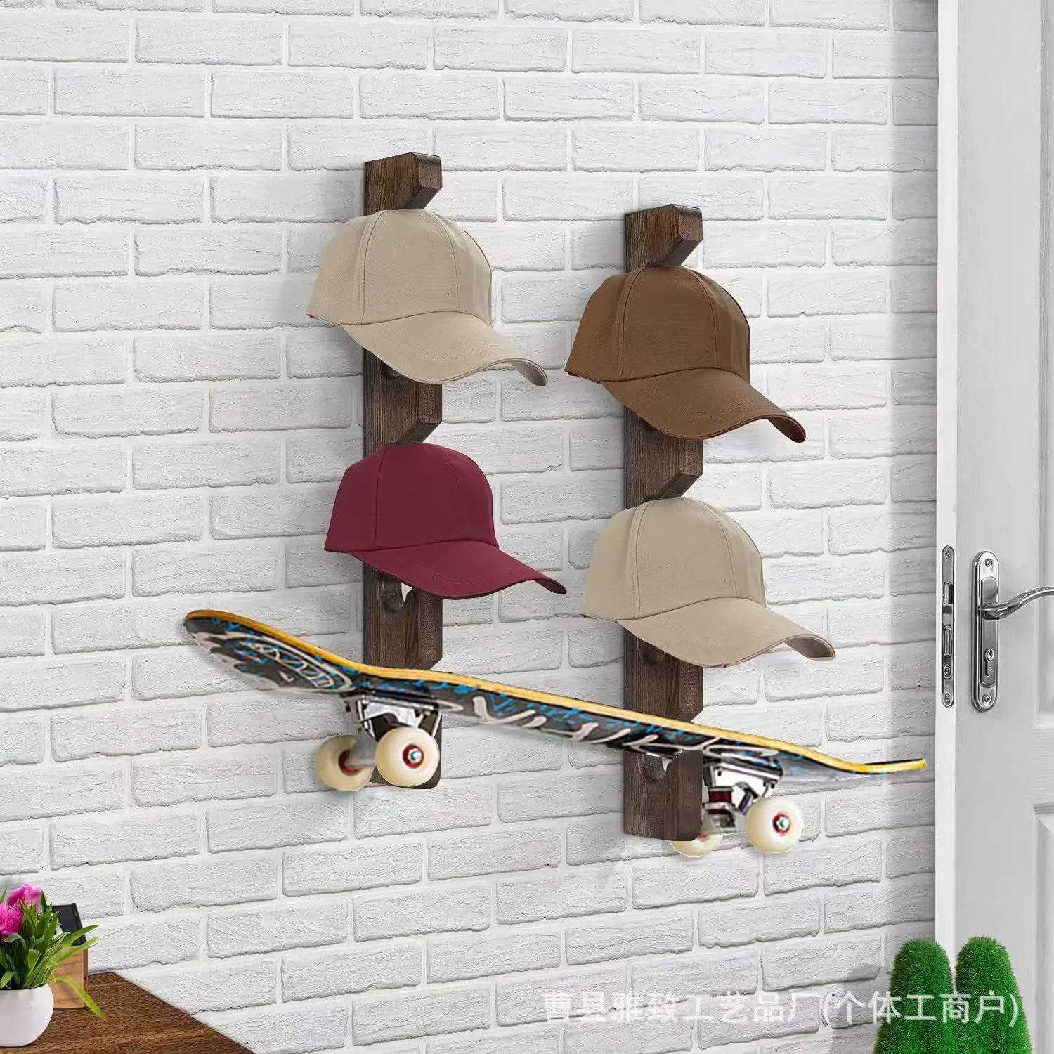 Домашний деревянный утиный язык шляпа вешалка настенная декоративная вешалка вешалка для одежды магазин с массивным деревом многослойная бейсболка полка