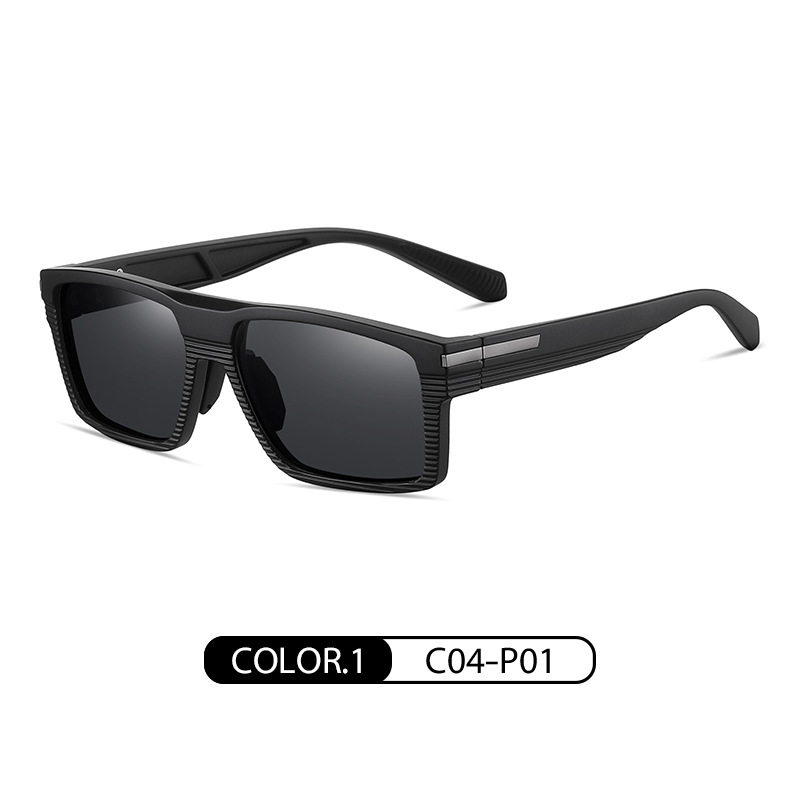 Fábrica nuevas gafas de sol de los hombres ocasionales coloridos gafas de sol TR7523 europeos y americanos cuadrados gafas de sol a prueba de uv