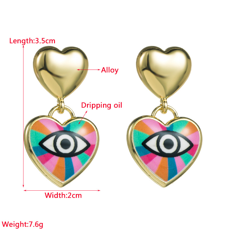 Fashion Geometric Devil's Eye Alloy Enamel Women's Drop Earrings 1 Pair display picture 1