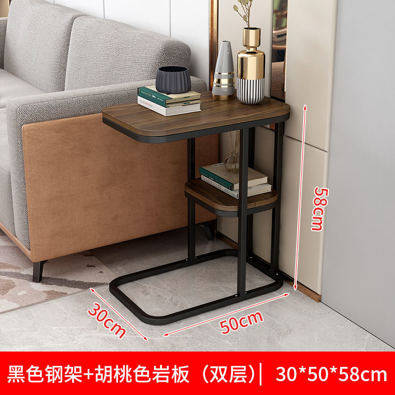 Pequeña mesa de café sala de estar Luz de lujo moderno simple sofá mesa lateral móvil mesa de esquina de hotel mesita de noche gabinete lateral mesa de apartamento pequeño