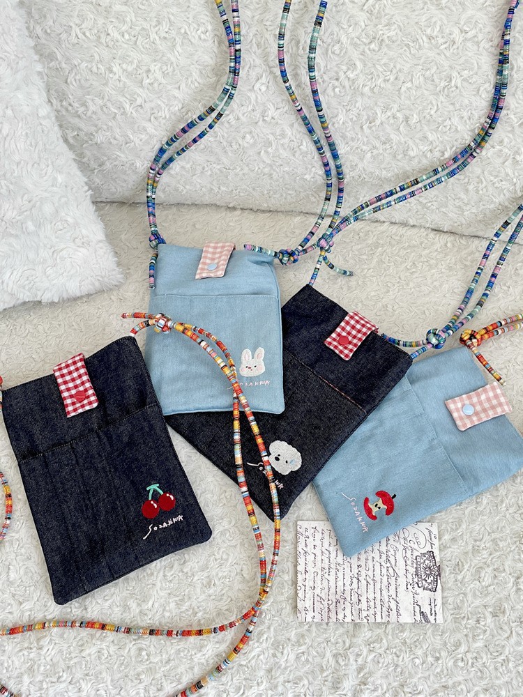 Cute denim handheld shoulder bag