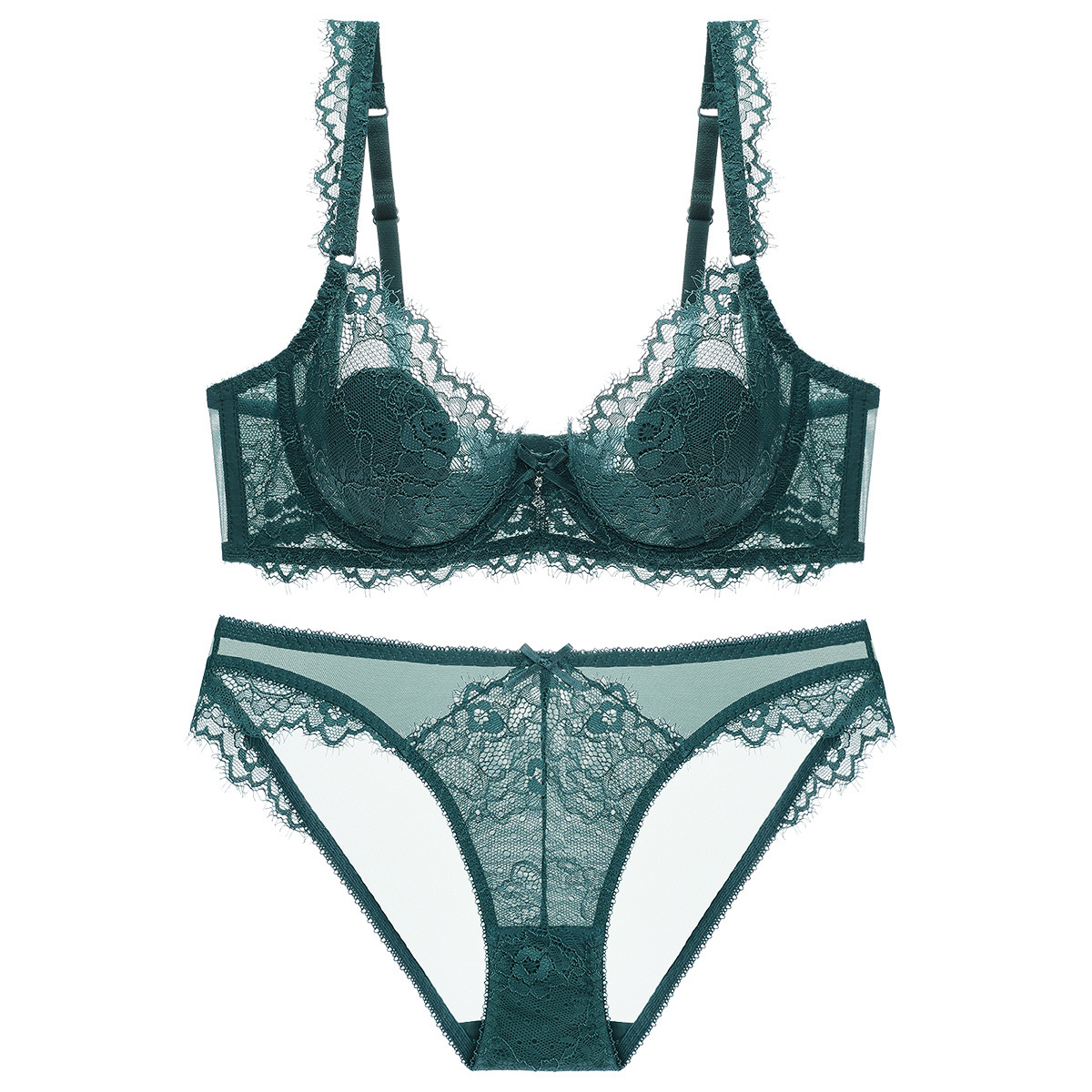 9212 ultra-thin breathable comfortable and non revealing summer oversized sexy bra set women's underwear_voghion.com