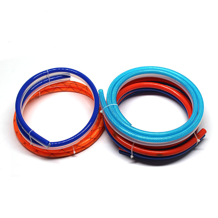 PVC plastic braided hose, transparent, soft, pressure resistant water supply pipe, polyester high te
