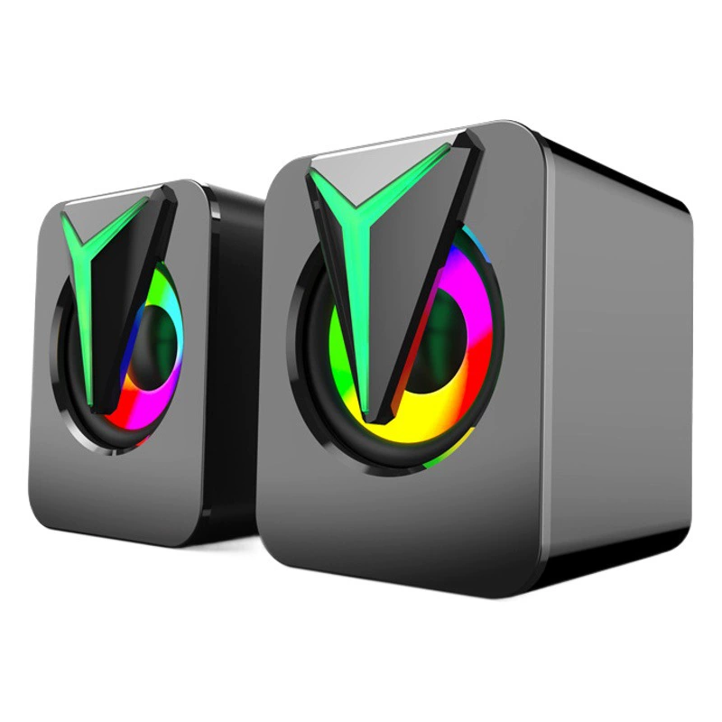 Компьютер USB проводной светящийся аудио RGB красочный активный мини настольный динамик Настольный Ноутбук Универсальный