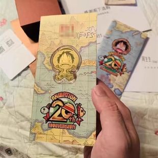Zhou Jia's Same One Piece Sticker Luffy Mobile Phone Sticker 20th Anniversary Gold Coin Full Gold Cartoon Commemorative Small Gift Red Envelope
