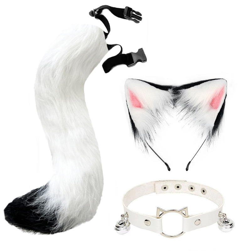 熊掌兽爪猫爪手套半指cosplay漫展道具可爱长毛绒万圣节手套欧美|undefined