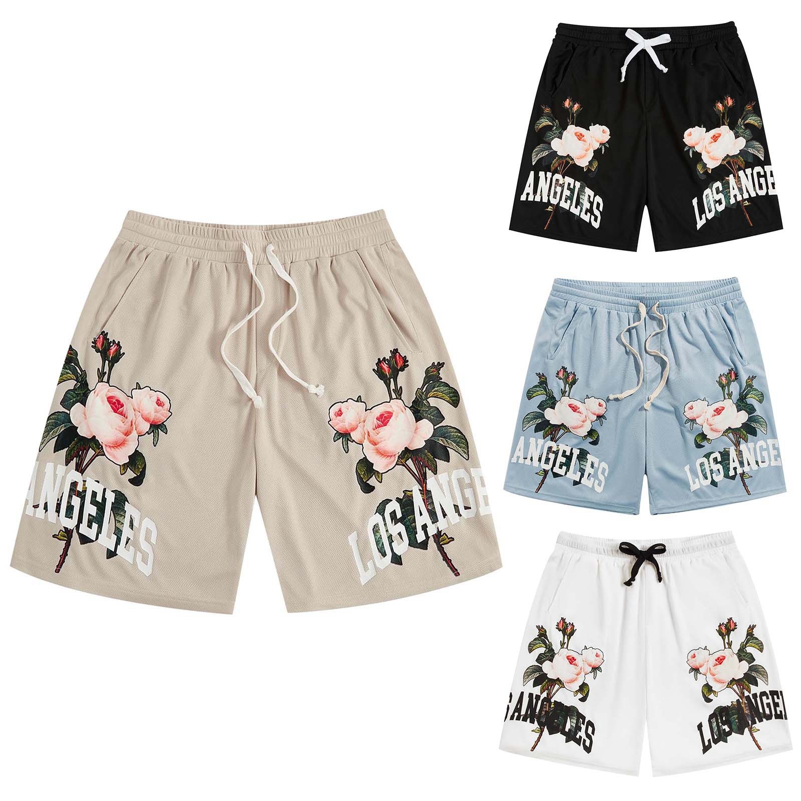 亞馬遜速賣通2025新款男士時尚3D印花短褲夏季潮流情侶休閒沙灘褲