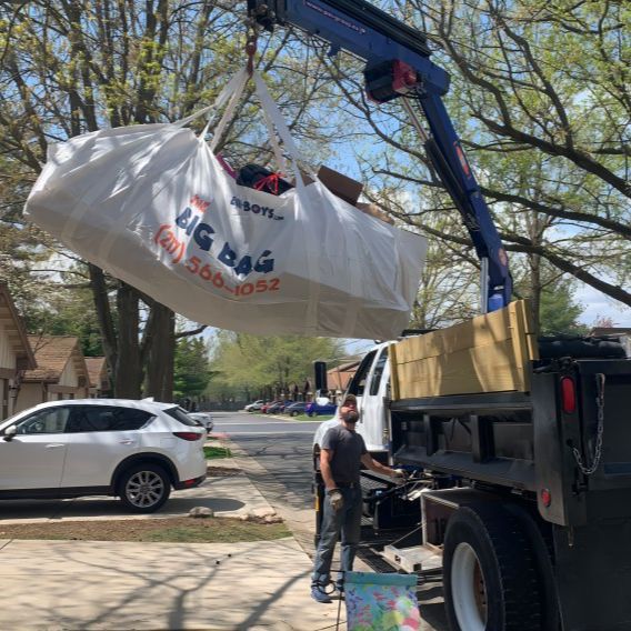 出口美国2吨高承重可印刷白色垃圾袋 四吊底部托底建筑垃圾袋