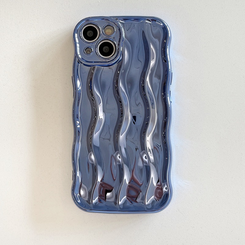 Capa de telemóvel galvanizada com ondas para iphone 14 pro max_voghion.com