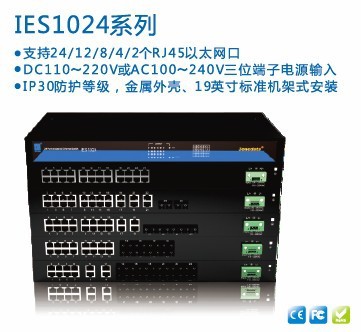 三旺通信IES1024-8F 16电8光 非网管工业以太网机架式交换网
