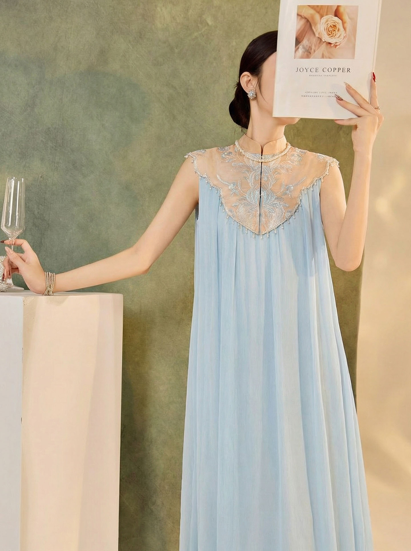 Váy cưới nữ phong vân vai thêu cao cấp kiểu mới — Lời bài hát: Blue (feat
