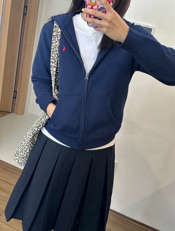 高版本RL拉夫小马小标刺绣拉链开衫外套连帽男女同款卫衣外套开衫|undefined