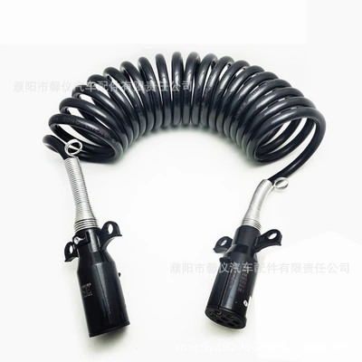 Power supply, ignition system accessories Line Aluminum Head 7-Core Spiral - black-aluminum-head-fine-hanging-wire