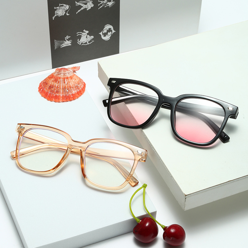 感黑框素顏大臉顯瘦兒童眼鏡框女寶寶孩子防藍光眼鏡架男