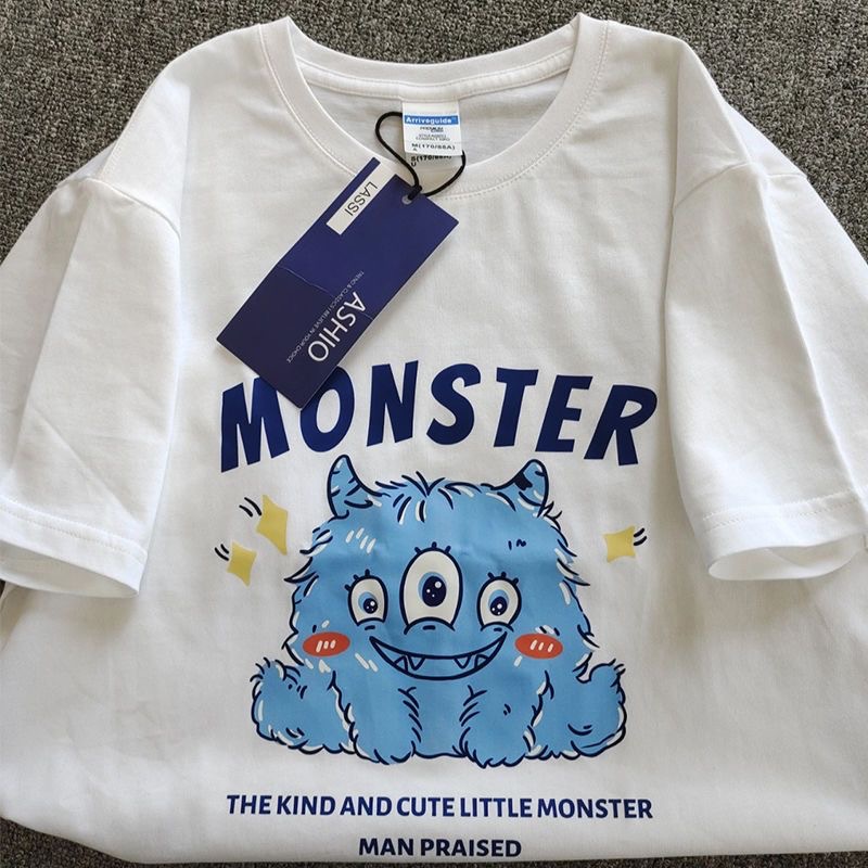 Ice Silk manga corta monstruo blanco