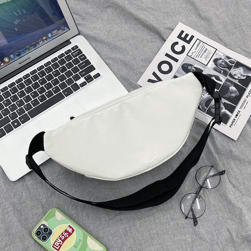 Japanese men's crossbody chest bag outdoor simple fashion crossbody bag waterproof trendy men's bag sports mobile phone waist bag