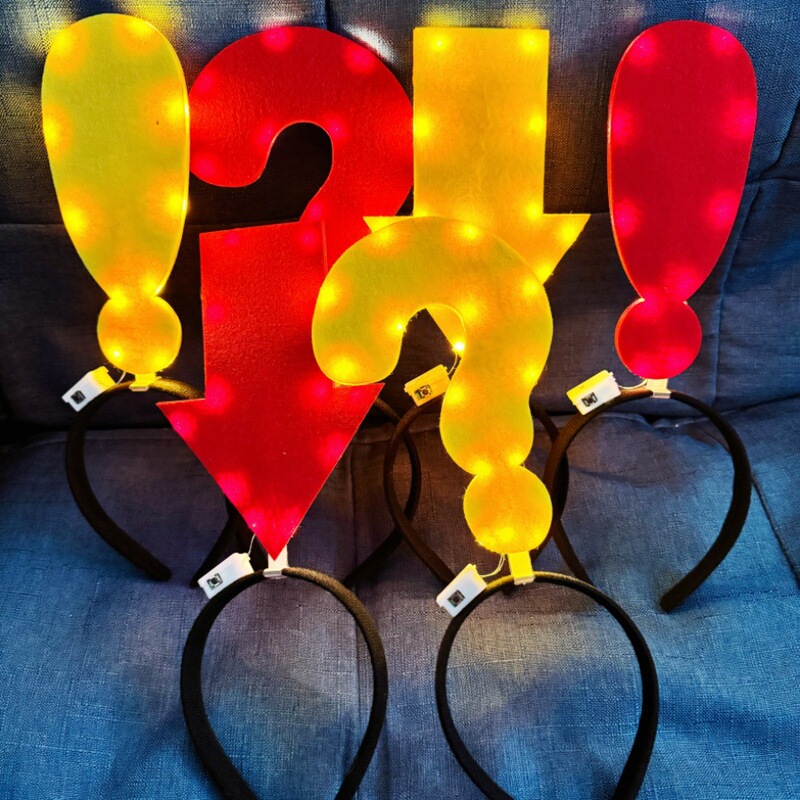 Anti-Lost Headband, New Luminous Arrow Headband, Creative Headband, Eye-Catching, Festive Flashing Symbol, New Year's Headwear