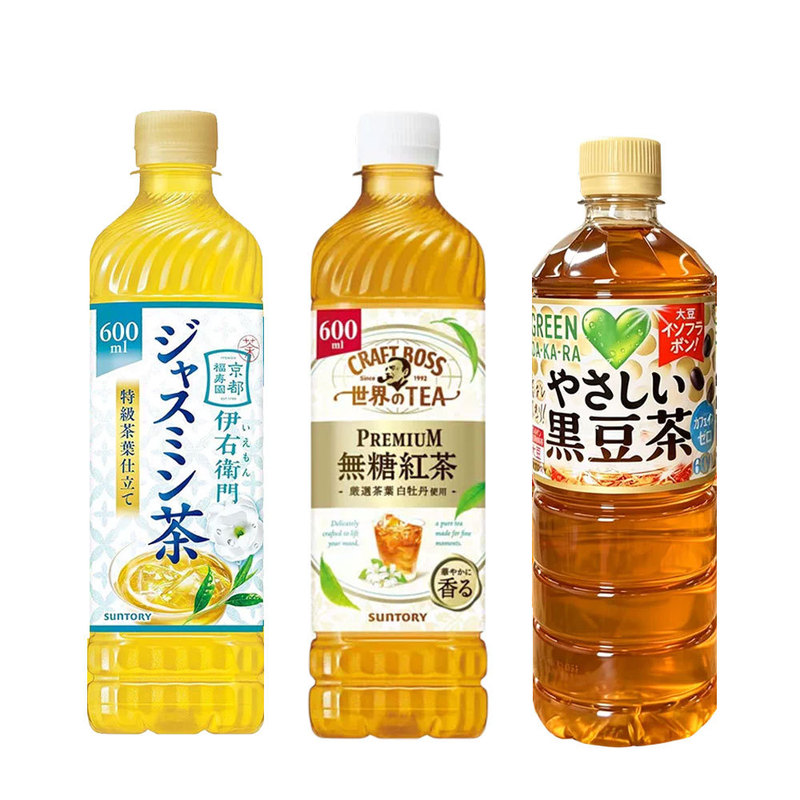 Japanese imported Suntory Iyoei jasmine tea, green tea 600ml, black bean tea, sugar-free white tea, black tea beverage Japanese imported Suntory Iyoei jasmine tea, green tea 600ml, black bean tea, sugar-free white tea, black tea beverage