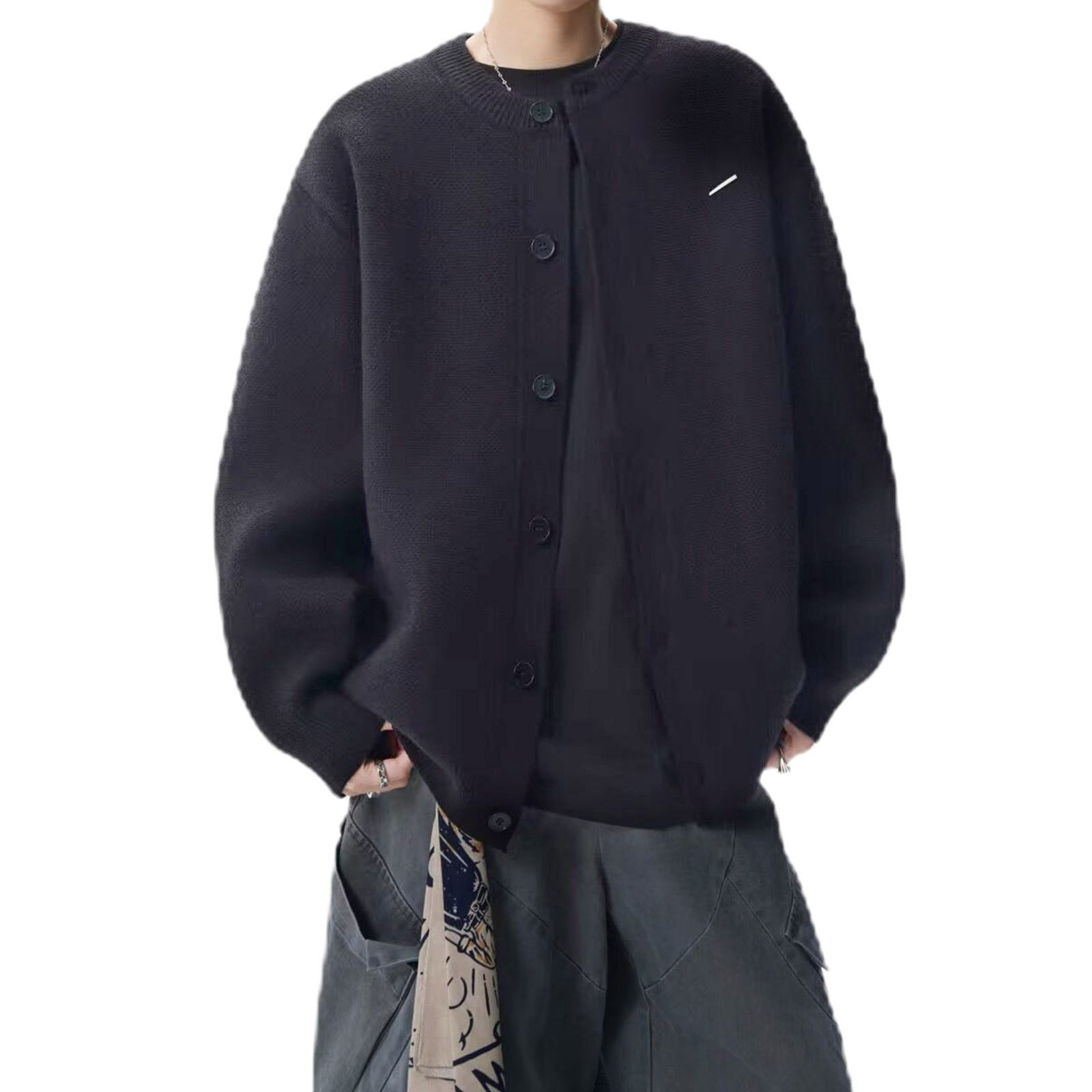 Explosiones transfronterizas de tamaño europeo suéter de jersey de gran tamaño cardigán chaqueta de color sólido fábrica de negocios al por mayor