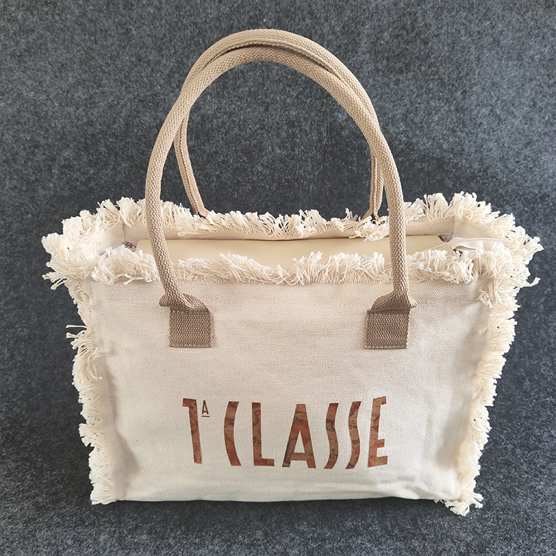 手提袋ins文艺简约大容量韩版单肩帆布包女2022年新款全棉大包包