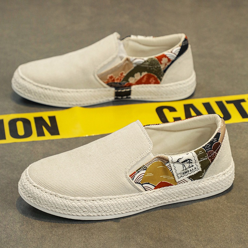 2025 nuevos zapatos de hombre, zapatos perezosos de un pie, zapatillas de deporte de primavera y verano para hombre, zapatos de tela de moda para hombre, estudiantes y adolescentes