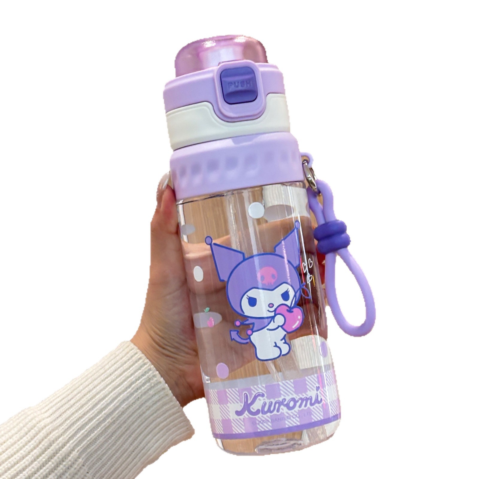 Sanrio tazas de agua de gran capacidad para niños, niñas encantadoras para estudiantes de primaria, 2026 nuevas tazas de spray de verano
