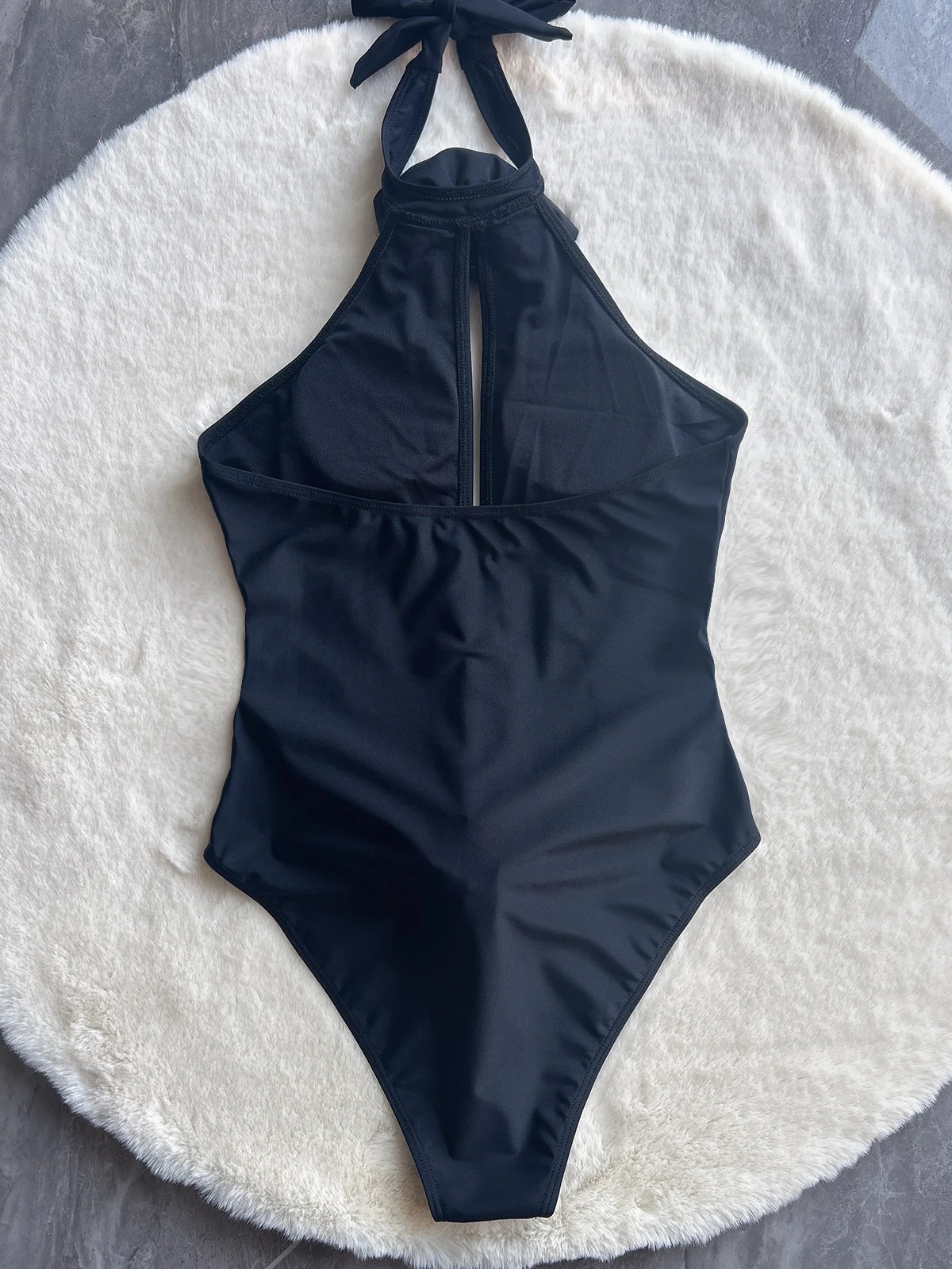 One-piece swimsuit side view