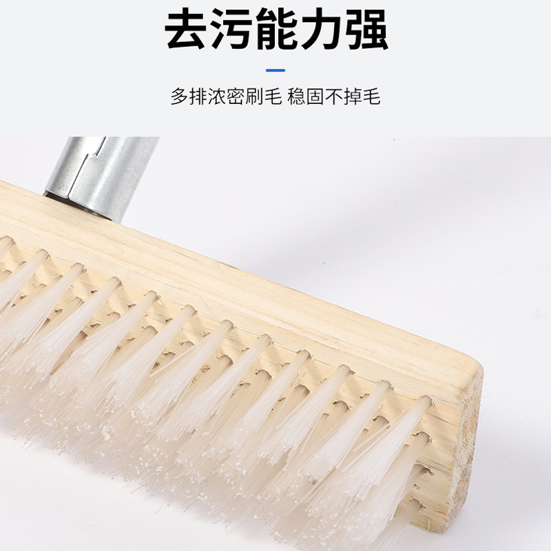 Cepillo de suelo Cepillo de limpieza de carreteras de cerdas de mango largo Cepillo de limpieza de musgo para pavimento de cemento 【 1STF0 】