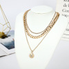 Fashionable accessory, necklace with letters hip-hop style, pendant, simple and elegant design, English letters