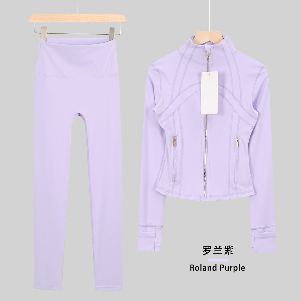 Lululacie chaqueta de cuello corto de nueve puntos chaqueta deportiva DF chaqueta chaqueta chaqueta de manga larga ropa de yoga de fitness para mujeres