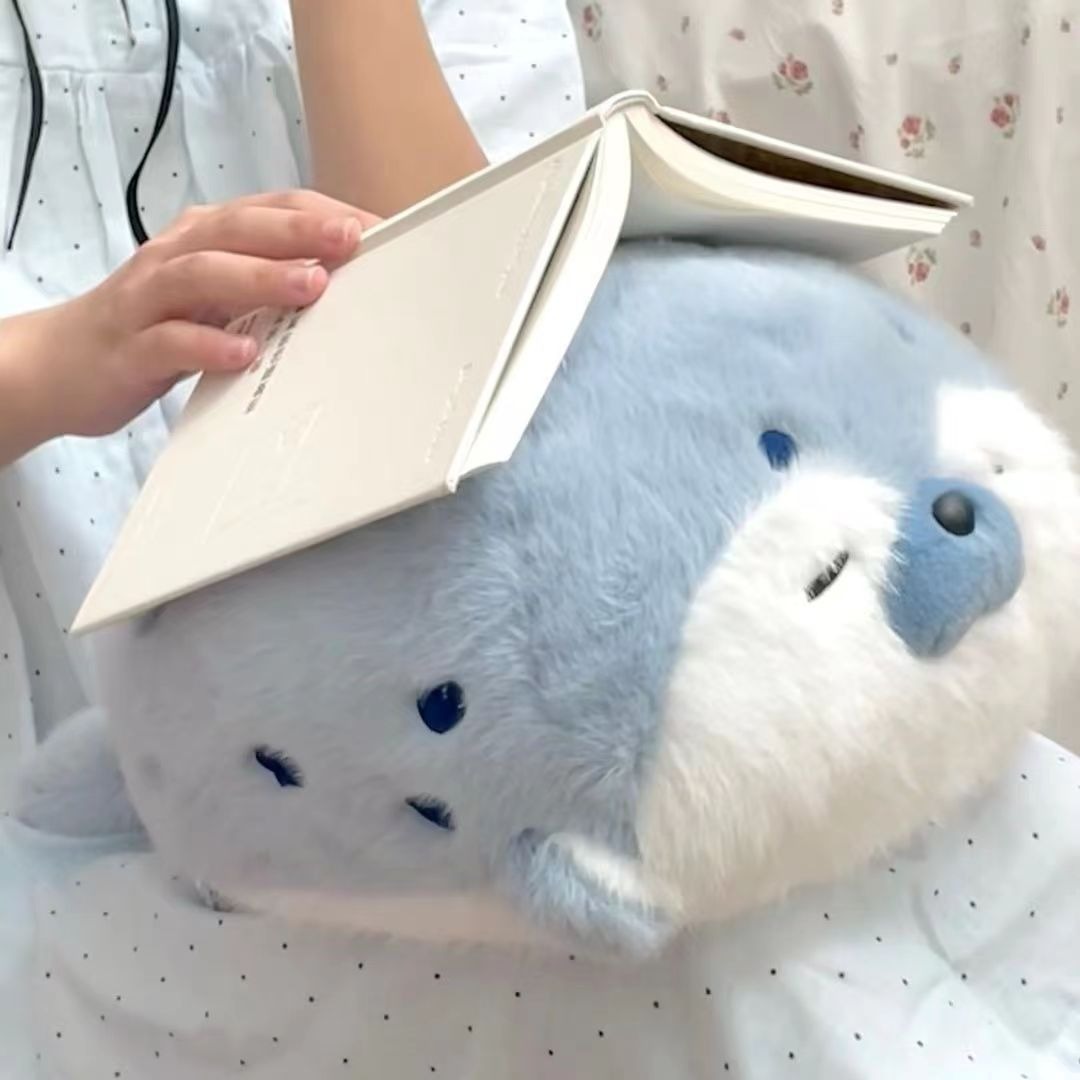 원래 물개 봉제 장난감 귀여운 침대 잠자는 바다 수달 인형 슈퍼 부드러운 인형 생일 선물을 들고