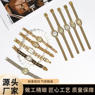 轻奢简约女表小众创意石英表女士小香风手链手表镶钻椭圆表盘