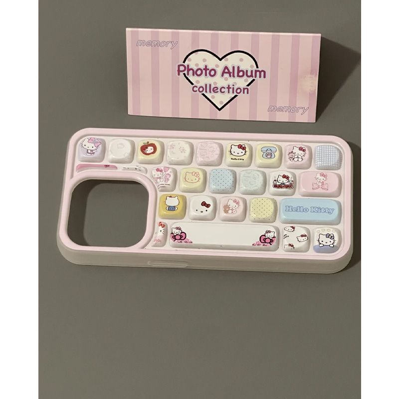 可爱键盘kitty适用苹果16PROMAX手机壳iPhone15新款苹果14/13/12|undefined