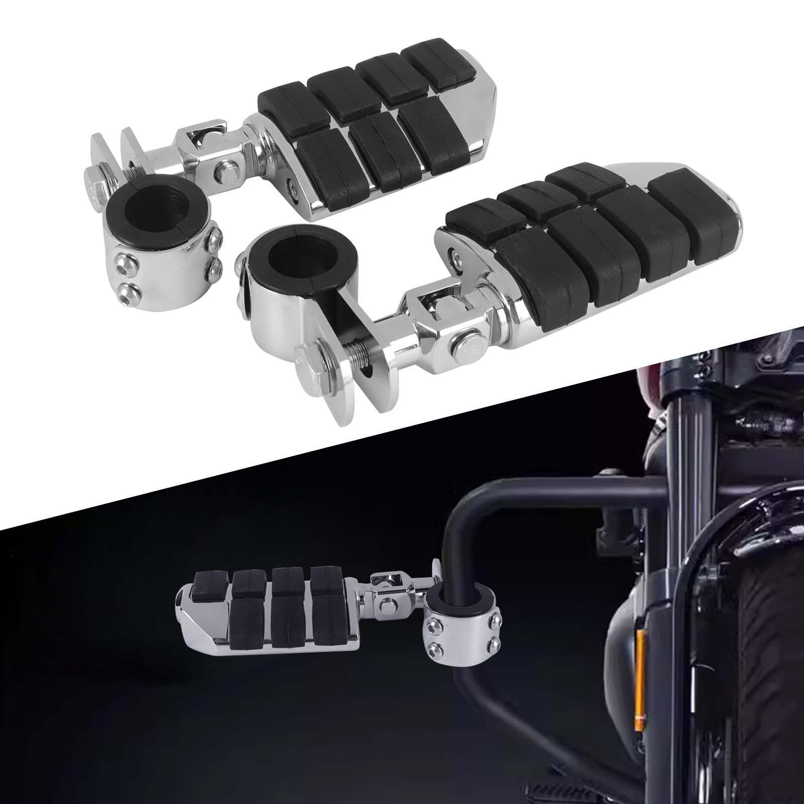Suitable for Harley Road King Street Glide Modified Aluminum Alloy Footrests Motorcycle Modification Parts