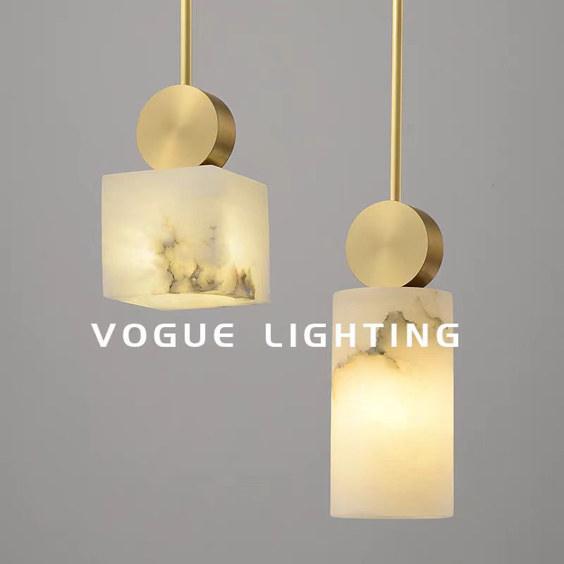 全銅雲石臥室床頭小吊燈輕奢簡約新中式電視背景牆玄關餐廳吧檯燈