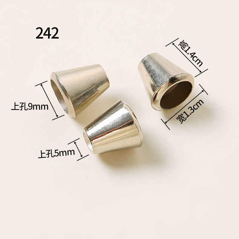 塑料镀金喇叭吊钟止绳扣 羽绒服帽绳穿绳扣 卫衣松紧调节吊钟扣