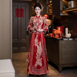 2025 New Xiuhe Dress Bride's Wedding Dress Chinese Style Wedding Dress Wedding Dress Dragon and Phoenix Jacket Toast Dress Xiuhe Dress