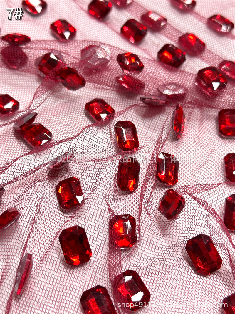 Fabricante al por mayor de la industria pesada de vidrio taladro de tela de taladro en caliente Europa y América transfronteriza vestido de noche tela de vestido image 12