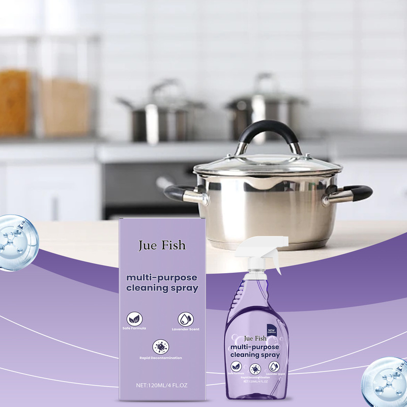 Jue Fish Multi-Purpose Cleaner, Kitchen Multi-Surface Heavy Grease Cleaner, Pot and Pan Grease Stain Remover