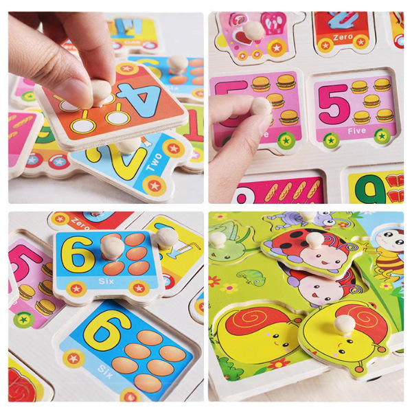 Factory direct selling wooden cognitive panel digital letters and…