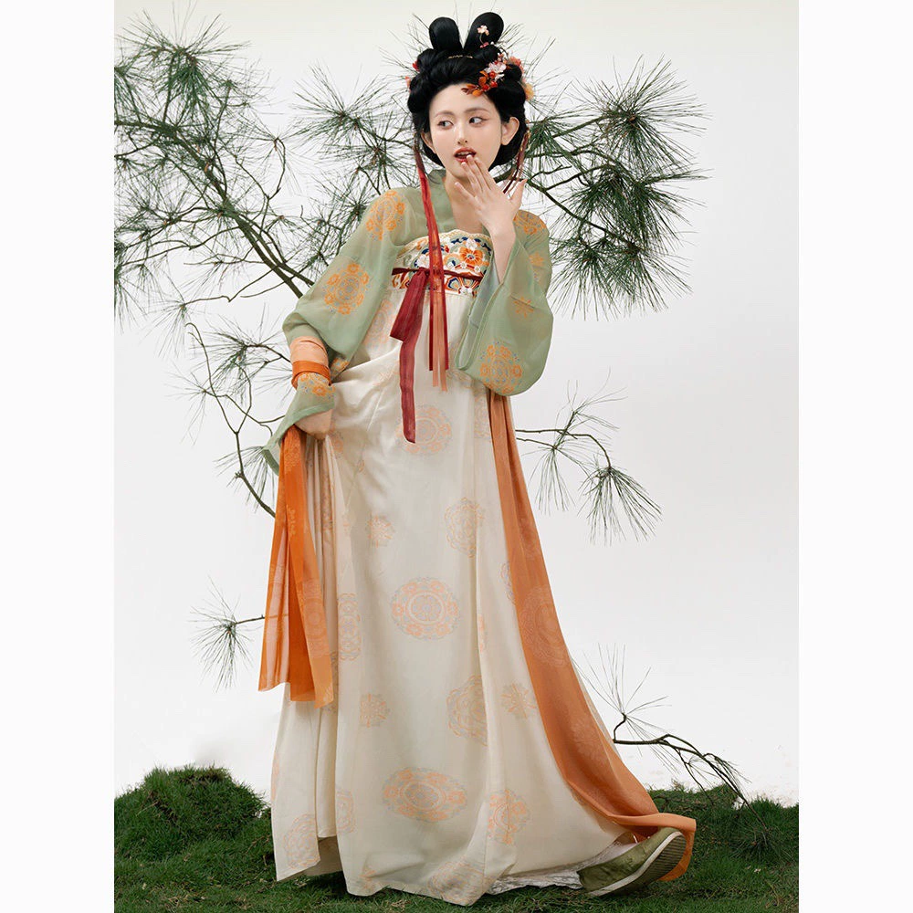 Подруга Tang Palace Night Banquet Hanfu Tang Dunhuang восстанавливается