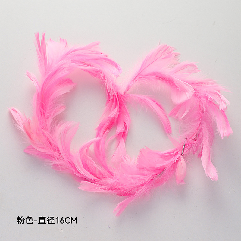 Siete colores, nuevos productos, variedad de plumas, decoración de alambre de hierro de bricolaje, embalaje de flores, decoración de flores, floristería, materiales de embalaje de flores