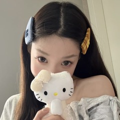 甜美少女日系可爱格纹爱心水滴发夹甜美少女心发饰头饰拍照