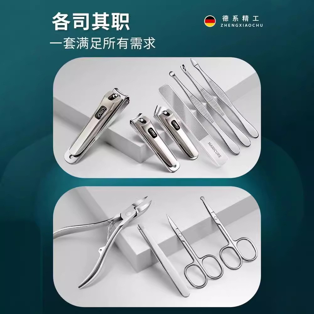 Regalos de venta directa de cortador de uñas conjunto de aleación de zinc alicates de uñas herramientas de manicura herramientas de manicura caseras
