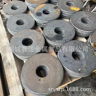 A3碳钢冲压铁圆片加厚圆片桩芯托盘圆盘盖板加工法兰毛坯加工定制