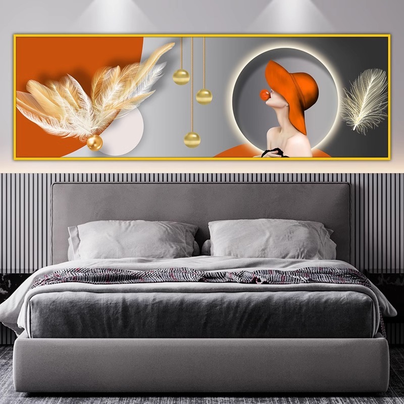 寝室のベッドサイドの絵画自己粘着壁ステッカーホテル B&B リビングルームのソファの背景の壁の装飾絵画壁紙ステッカー|undefined