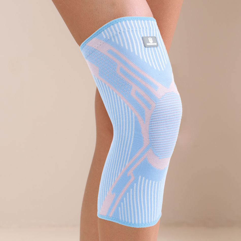 Rodilleras deportivas de verano para saltar la cuerda de nailon alargada para correr baloncesto para hombres y mujeres cubierta protectora profesional antideslizante para rodillas