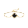 Golden black agate